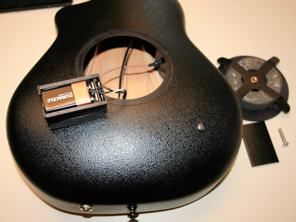 Applause opened, battery case removed