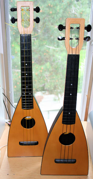 Tenor (left) and concert flukes