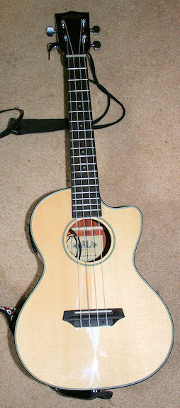 Kala tenor, solid spruce top, cutaway